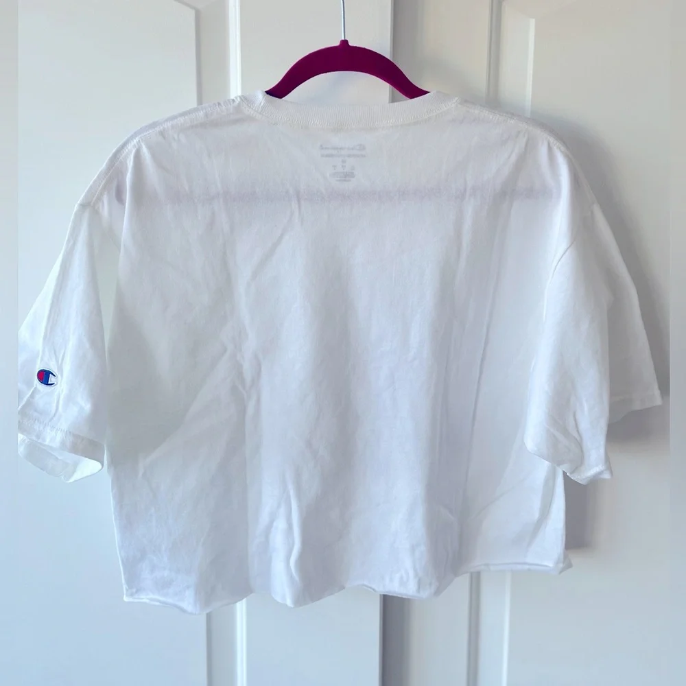 NWT! Champion Northwestern University Wildcats Women White Crop Top T-shirt Sz M - Picture 3 of 4